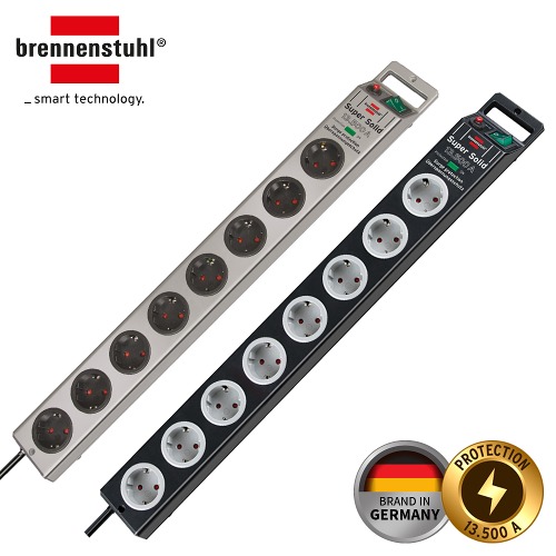 Brennenstuhl 독일 브레넨스툴 수퍼솔리드 8구 콘센트 고강도 안전 접지 멀티탭 2.5m