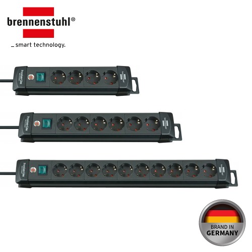 Brennenstuhl 독일 브레넨스툴 프리미엄 고강도 안전 멀티탭 4구 6구 10구 블랙 BPL-XBK